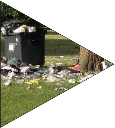 rubbish on the land